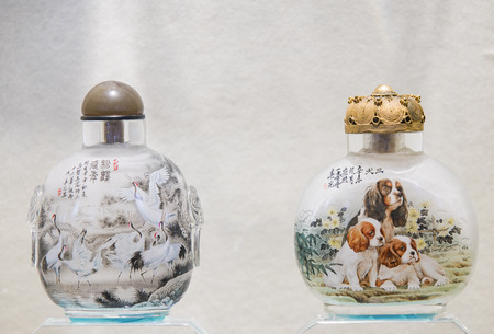 painted snuff bottles at painting art museumのeditorial素材