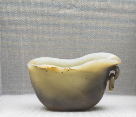 the Ming Dynasty jade cup at Shanxi Museumのeditorial素材