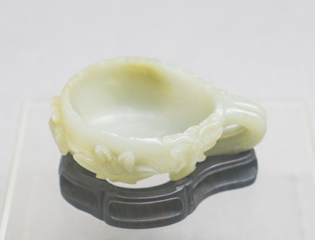 the Ming Dynasty jade cup at Shanxi Museumのeditorial素材