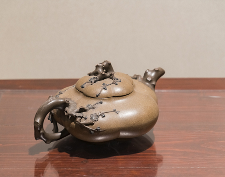 China, Tianjin, Tianjin Museum, collection of cultural relics, the Republic of China, Feng Guilin made purple sand potのeditorial素材