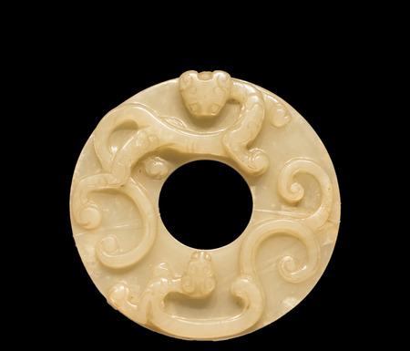 Jade from Song Dynasty at Tianjin Museum, Tianjin, China.のeditorial素材