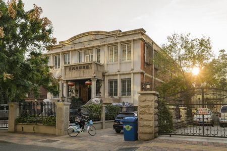 China Tianjin City, the five Avenue small building areaのeditorial素材