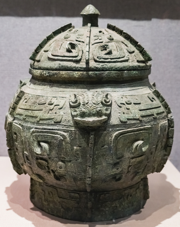 Bronze ware at henan museum, Zhengzhou City, Henan Province, Chinaのeditorial素材