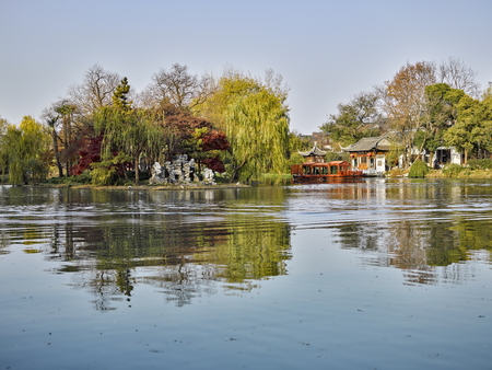 The landscape scenery view of West Lake, Chinaのeditorial素材