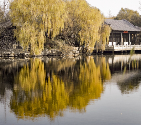 Wang Xizhi's former residence in Shandong, Linyi, Chinaのeditorial素材