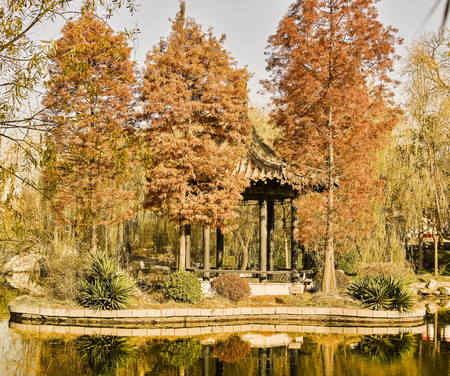 Wang Xizhi's former residence in Shandong, Linyi, Chinaのeditorial素材