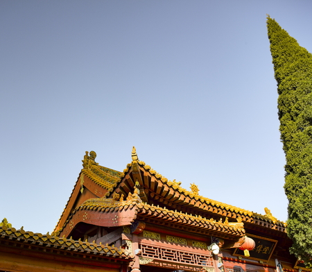 Exterior landscape view of a templeのeditorial素材