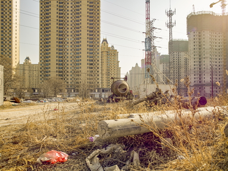 Construction site at Hebei, China.のeditorial素材