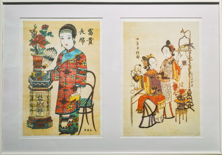 ancient painting at Wuqiang year painting Museumのeditorial素材