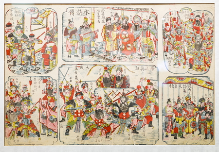 China, Hebei Province, Hengshui City, Wuqiang County, Wuqiang year painting Museum, Wuqiang year paintingのeditorial素材