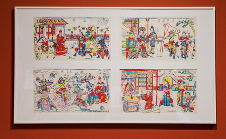 journey to the West ancient painting at Wuqiang year painting Museumのeditorial素材