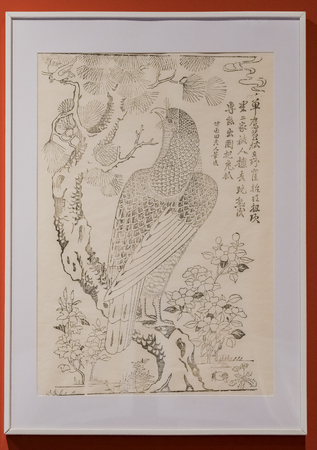 Eagle ancient painting at Wuqiang year painting Museumのeditorial素材