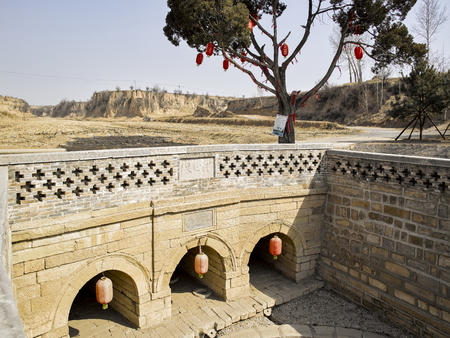 Zong Ai Town scenery in  Shanxi Province, Jinzhong City, Shouyang Countyのeditorial素材