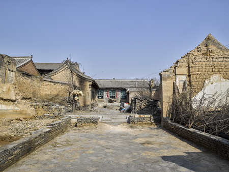 Xia Zhou Village in Zong Ai Town, Shouyang Countyのeditorial素材