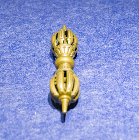 Jin Gang pestle at Yangzhou Museum Qinghai Tibetan Buddhist relics on Jiangsu, Yangzhou, China.のeditorial素材