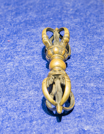 Jin Gang pestle at Yangzhou Museum Qinghai Tibetan Buddhist relics on Jiangsu, Yangzhou, China.のeditorial素材
