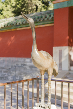 bronze copper sculpture at Beihai Parkの写真素材