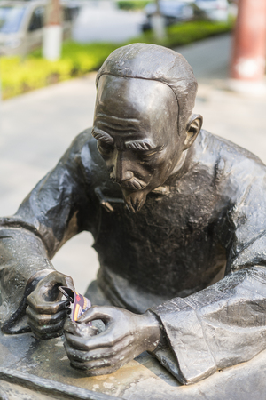 copper sculpture at Shijiazhuang Cityのeditorial素材