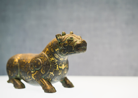 silver and bronze animals at Hebei Museumのeditorial素材