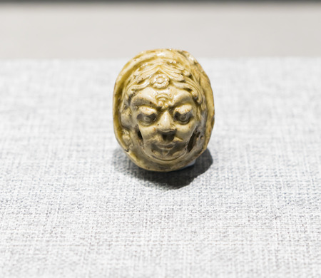 Sui Dynasty green glaze people face porcelain at hebei museum
