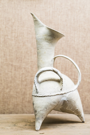 sand white pottery in Shandong Museumのeditorial素材