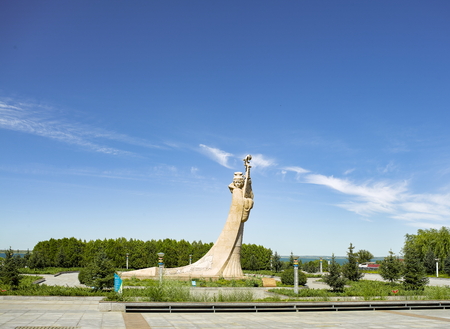 Wang Zhaojun, China, Shaanxi Province, Yulin City, Shenmu City, Hongjiannao Scenic Areaのeditorial素材