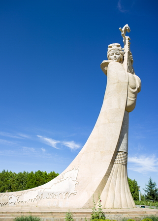 Wang Zhaojun statue, China, Shaanxi Province, Yulin City, Shenmu City, Hongjiannao Scenic Areaのeditorial素材