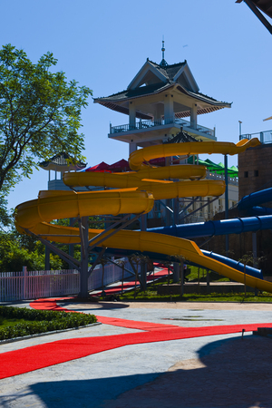 Water theme park in Bailu Hot Spring Hotel,Shijiazhuang City, Hebei Province, Chinaのeditorial素材
