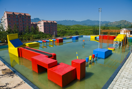 Water theme park in Bailu Hot Spring Hotel,Shijiazhuang City, Hebei Province, Chinaのeditorial素材