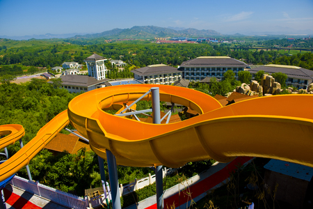 Water theme park in Bailu Hot Spring Hotel,Shijiazhuang City, Hebei Province, Chinaのeditorial素材