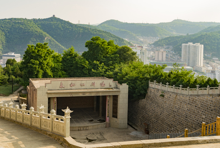 Taihe Mountain Theater, Yan'an City, Shaanxi Province, Chinaのeditorial素材
