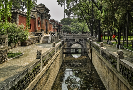 Ancient architecture with gardenのeditorial素材