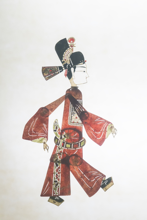 Ancient Chinese Shadow Play in Shanxi Museumのeditorial素材