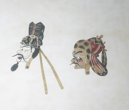 Ancient Chinese Shadow Play in Shanxi Museumのeditorial素材