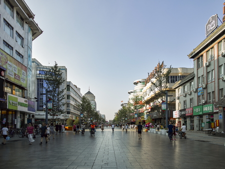 Pedestrian Commercial Streetのeditorial素材