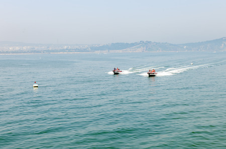 speedboat on seaのeditorial素材