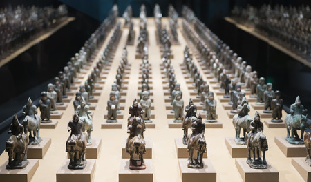 Northern Wei Sima Jinlong tomb group at datong museum. Pottery is an appliance made by kneading clay or clay and then firing it.のeditorial素材