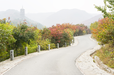China, Shandong Province, Jinan City, Licheng District, Jinxiuchuan Township, Jinan Hongye Valley Ecological Culture Tourist Areaのeditorial素材