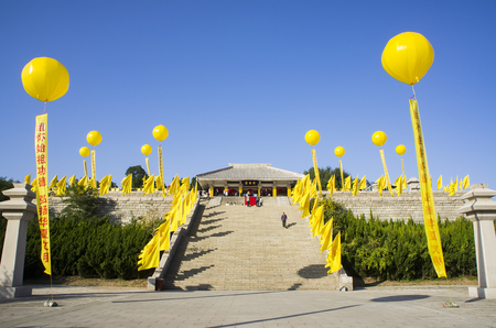 Huangdi Mausoleum Scenic Area at Qiaoshan Town, Huangling County, Shaanxi Province, Yan'an City, China.のeditorial素材
