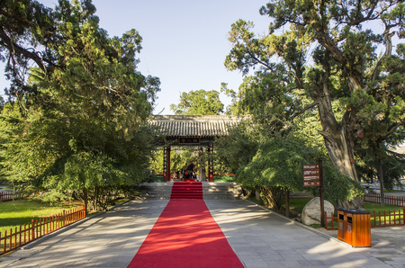 Huangdi Mausoleum Scenic Area at Qiaoshan Town, Huangling County, Shaanxi Province, Yan'an City, China.のeditorial素材