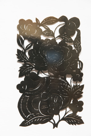 Yuxian paper-cut, early paper-cut smoked samples at Yuzhou Museumのeditorial素材