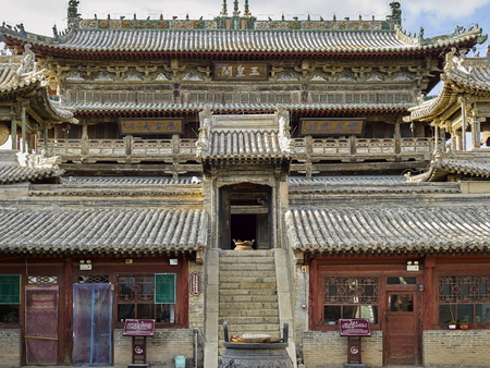 Yuhuang Pavilion at Yu County, Zhangjiakou City, Hebei Province, China.のeditorial素材