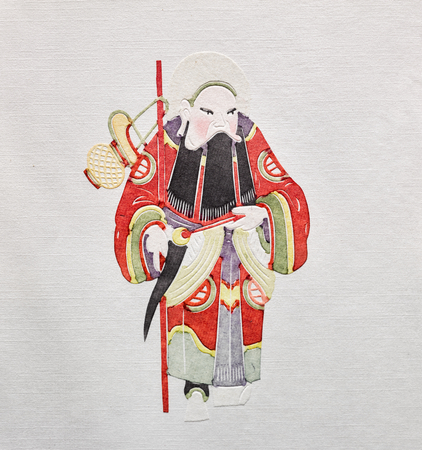 Yuxian paper-cut, Wang Laosuo works, drama characters at yuzhou museumのeditorial素材