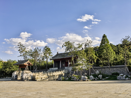 Sima Qianyu's tomb at Shaanxi Province, Chinaのeditorial素材