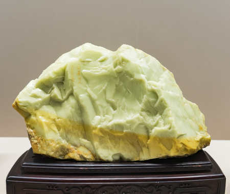 Qingtian Stone Carving Collection Exhibition in Shaanxi History Museum at Xi'an City, China.のeditorial素材