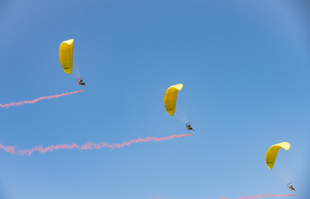2018 China International General Aviation Expo, powered parachute air showのeditorial素材