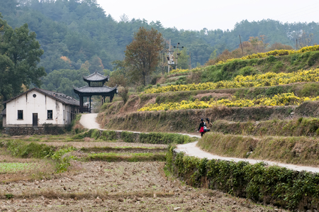 Xiaoqi Scenic Area in Shangrao city, China.のeditorial素材