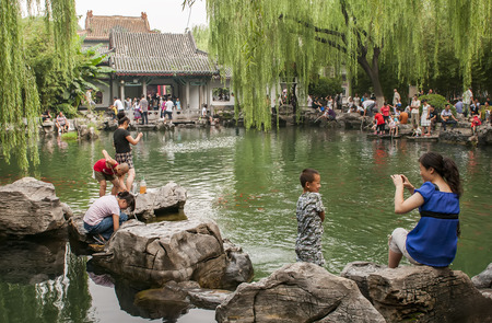 China, Shandong Province, Jinan City, Baotu Spring Scenic Areaのeditorial素材