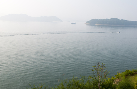 Qiandao lake scenic area at Zhejiang province, China.の写真素材