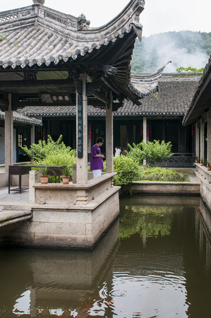 Lanting Scenic Area at Zhejiang, China.のeditorial素材